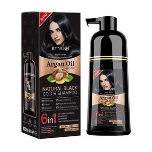 6 in 1 Hair Dye Shampoo, Natural Long Lasting Hair Dye Shampoo, Herbal Shampoo Hair Dye, Hair Care & Styling Product for Women & Men, Natural Black Hair Haircare