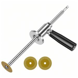 LOZLIN PVC Pipe Inside Cutter with Diamond Grit CuttingWheel &7 Inch Adjustable Depth 1/4 Inch Hex ShankCompatible with lmpact Drivers and Drills inverter