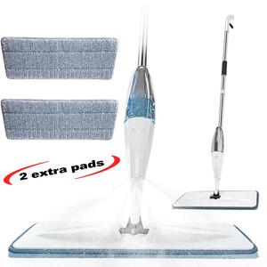【Valentine Gifts Sale】Microfibre Spray Mop with 3 Reusable Pads & Refill Bottle – 360° Swivel, Wet & Dry Floor Cleaning – Practical Home Essential & Holiday Gift Idea
