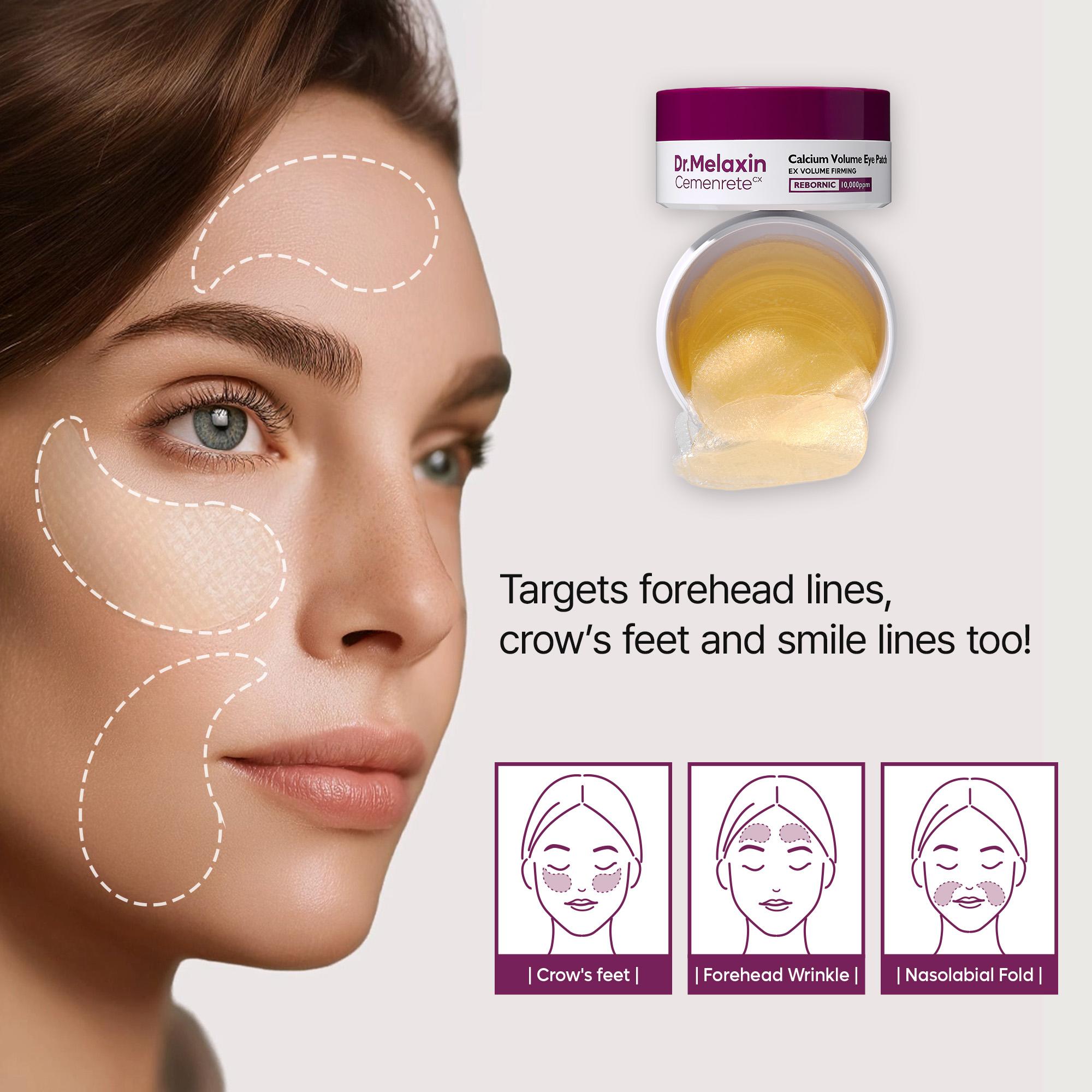 [Dr.Melaxin Official] Original Cemenrete Calcium Multi Balm + Hydrogel Eye Patch (60 Patches) | All-in-One Firming, Hydrating & Eye Care Routine | Collagen & Elastin | Korean Skincare