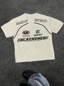 Men's Back Of My Mind Letter Print Round Neck Tee, Loose Casual Short Sleeve Crew Neck T-shirt for Summer, Fashion Men's Top for Daily Wear