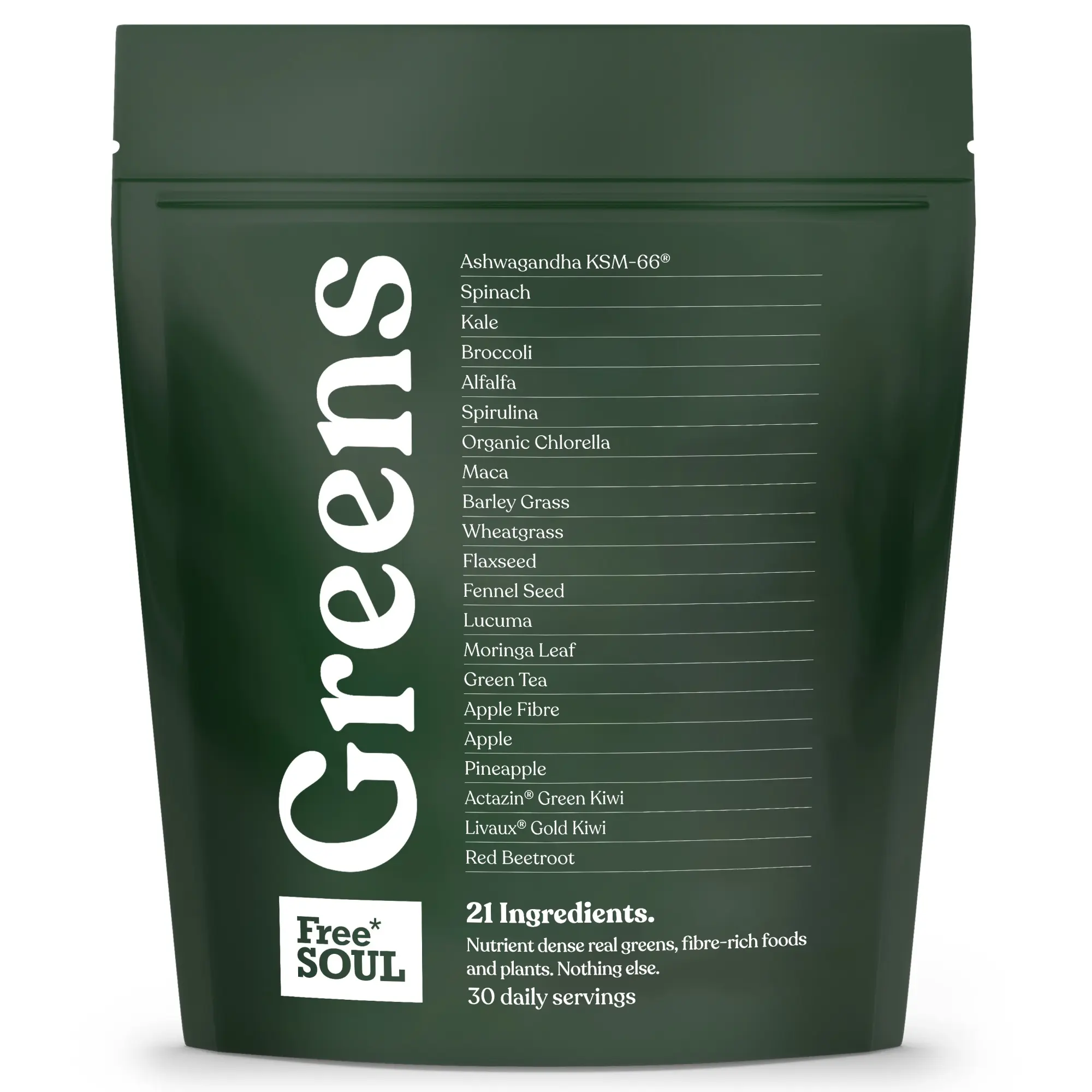 Original Greens by Free Soul – Unflavoured Daily Super Greens Powder | 30 Servings