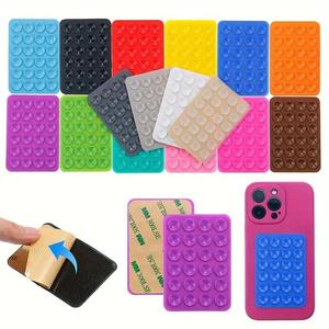 Silicone Phone Suction Cups, 18pcs/box Universal Adhesive Grip for Flat Panel Cases, Portable Reusable Washable Mounts, Electronics Accessories, Cellphone, Smartphone, Vacuum Suction Phone Holder