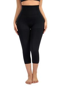 Women's High Waist Shapewear Leggings, Seamless Tummy Control Butt Lifting Capris Pants, Women's Summer Shapewear Bottoms, Womenswear, High Waisted Shapewear