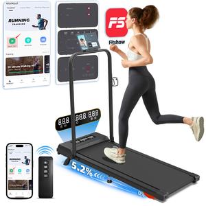 Foldable Walking Mat with Handle, 2 in 1 Under Desk Walking Mat Treadmill, Portable Folding Treadmill for Office and Home