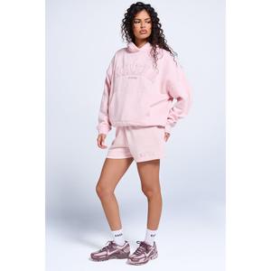 Kaiia Logo Sweat Shorts Pink Chai