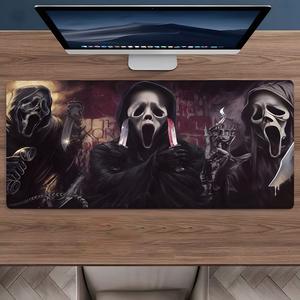 Horror Ghost Large Gaming Mouse Pad, Beautiful Desktop Decoration Protection Mat, Desk Accessories, Non-Slip Rubber Edges, Multi-Size, for Laptop, PC, Work, Home, Kids Gift, Desktop Accessory
