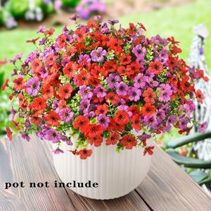 Artificial Flower, UV-resistant Faux Flower, Colorful Simulated Flower for Outdoor Decor, Perfect for Porch, Patio, Window Boxes & Home Gardens, Gardening, Artificial Outdoor Plants