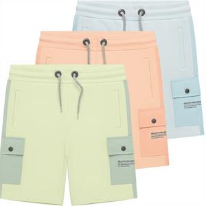 3 Pack Mens Jogger Shorts Offender Elasticated Waist Pastel Colours Cargo Pocket Cargo Pocket Lightweight