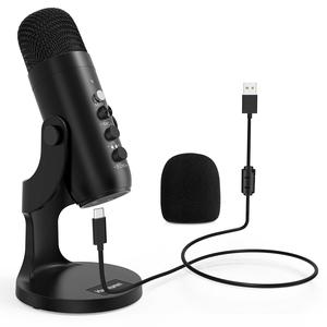 HAOMUREN Wired Condenser Microphone, USB Plug & Play Gaming Microphone with Pop-Filter & Mic Cover(no Adapter), Professional Microphone for Recording, Live Streaming, Boyfriend Gift, Haomuren K66 Microphone