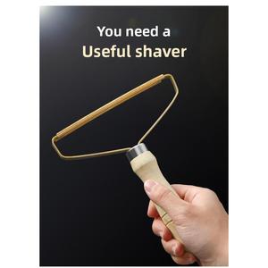 Wooden Handle Household Clothes Manual Lint Remover Coat Cleaning Tool Non-Damaging Fabric Shaver Geotextile Cat Dog Hair