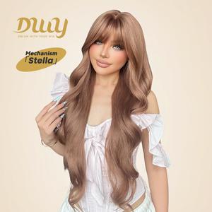 Stella-DWY Machine Made Free Part Long Wavy Glueless Synthetic Wig for Women 3 Shades 30 Inches