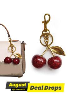 Cherry Keychain Women's Bag Pendant Fashion Trend Exquisite Pendant Women's Bag Exquisite Pendant Christmas gift Women's Backpack Elegant Pendant Suitable for Valentine's Day and Christmas Giving to Friends, Trendy Cute Keychain