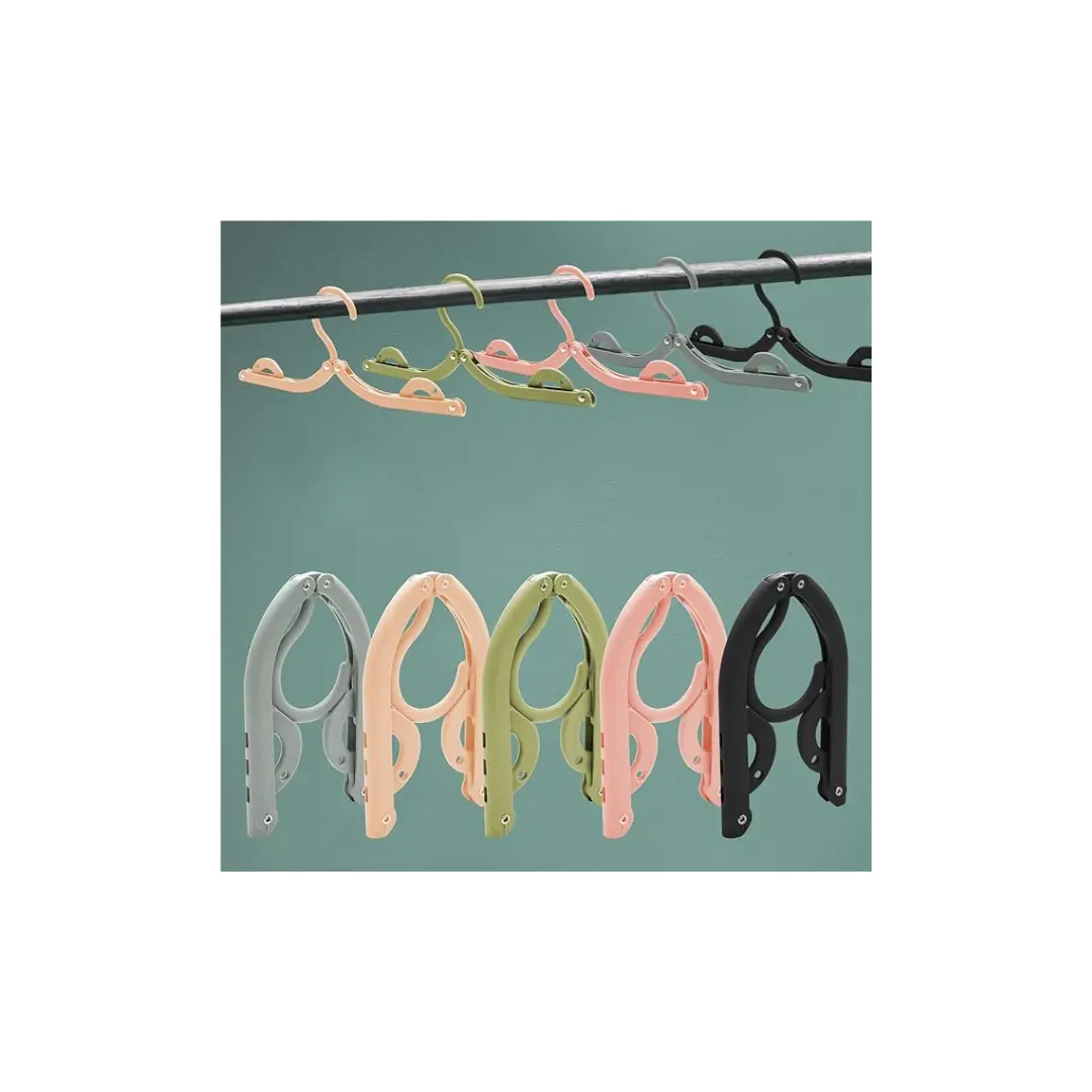 20 Pcs Portable Travel Hangers, Folding Clothes Hangers, Save Space Plastic Clothes Coat Hangers, Folding Wall Mounted Drying Rack, Multifunction Travel Accessories