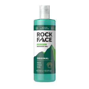 Rock Face Original Shower Gel - Fresh Citrus Musk Scented Body Care Cleanser for Hair and Body - 415ml Recycled Bottle