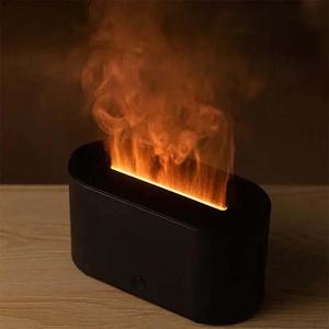 Simulation Flame Ultrasonic Humidifier, 1 Count USB Powered Aromatherapy Diffuser, 7 Colors Lighting Diffuser, Air Freshener for Bedroom