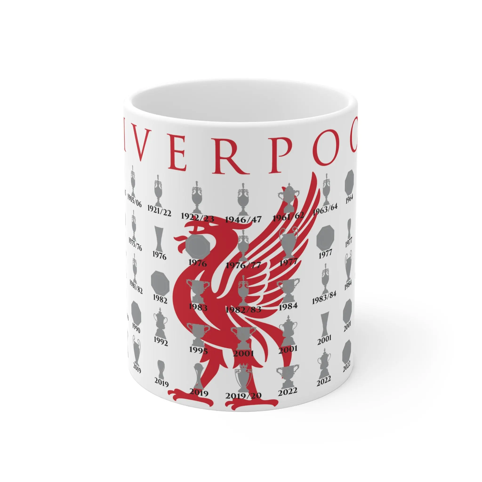 Liverpool Trophies Collection & Liver Bird Mug - White Ceramic Drinkware