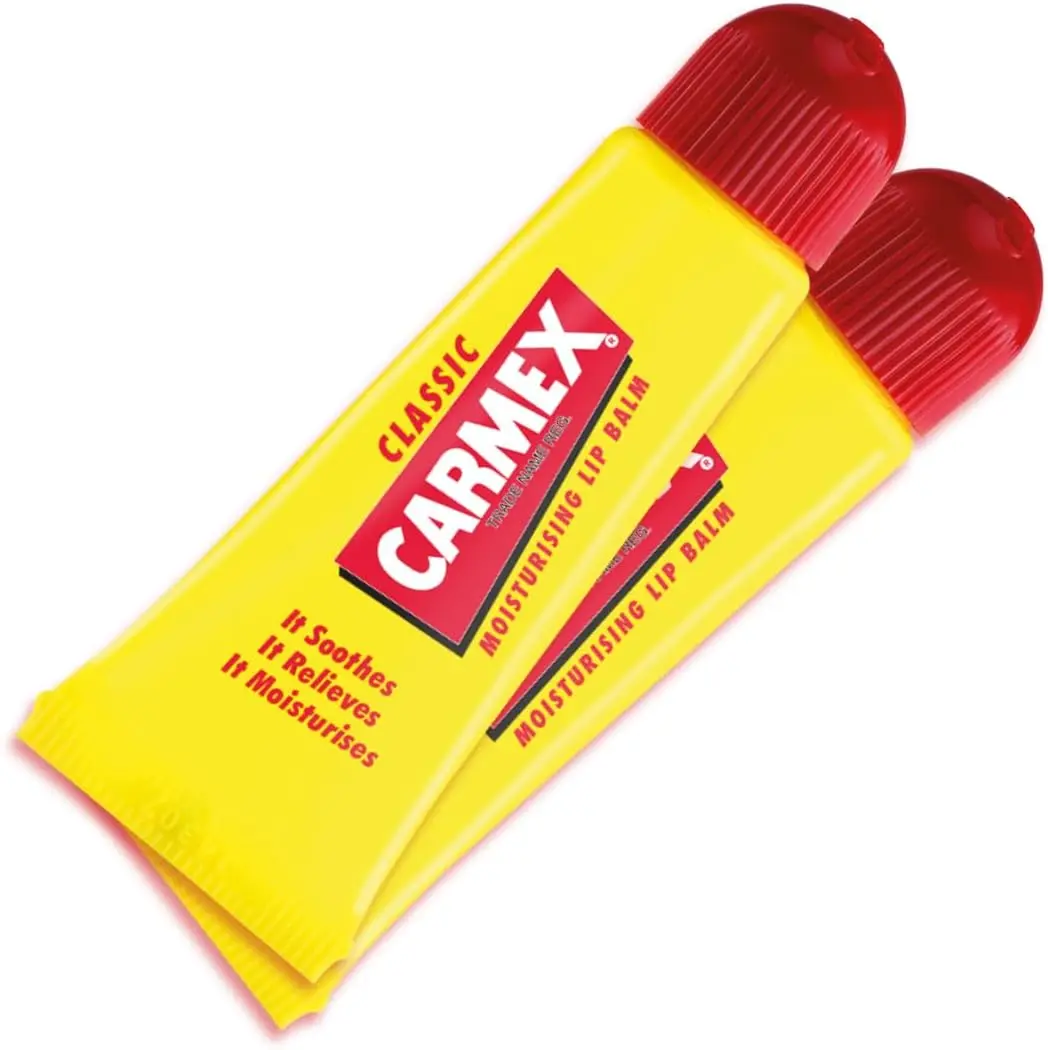 Carmex Classic Moisturising Lip Balm for Soft, Protected Lips with SPF 15 (10 gm each - Pack of 2)