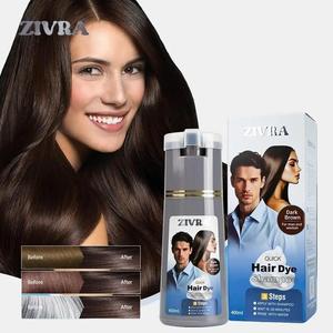 ZIVRA Hair Dye Shampoo – 3-in-1 Herbal Colour, Grey Coverage & Anti-Hair Fall