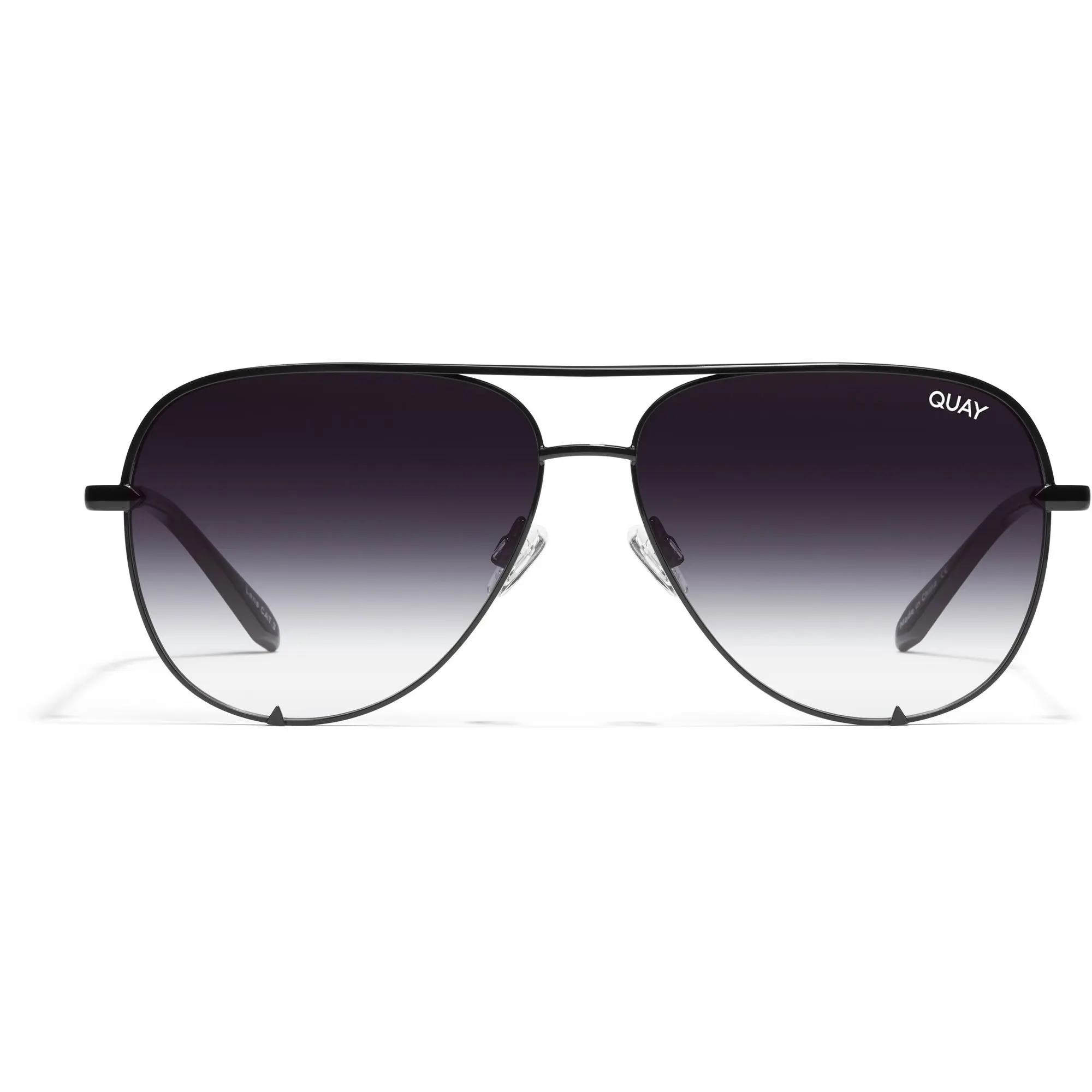 Quay High Key Sunglasses - Black Fade Metal