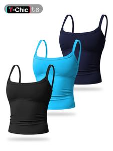 Women's Solid Color Wireless Sports Tank Top, Quick-Drying, Breathable, Comfortable Sports Vest, Ladies Sportswear for Indoor and Outdoor Wear, Workout Clothes for Women, Workout Apparel