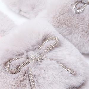 Bow embellished slider slippers