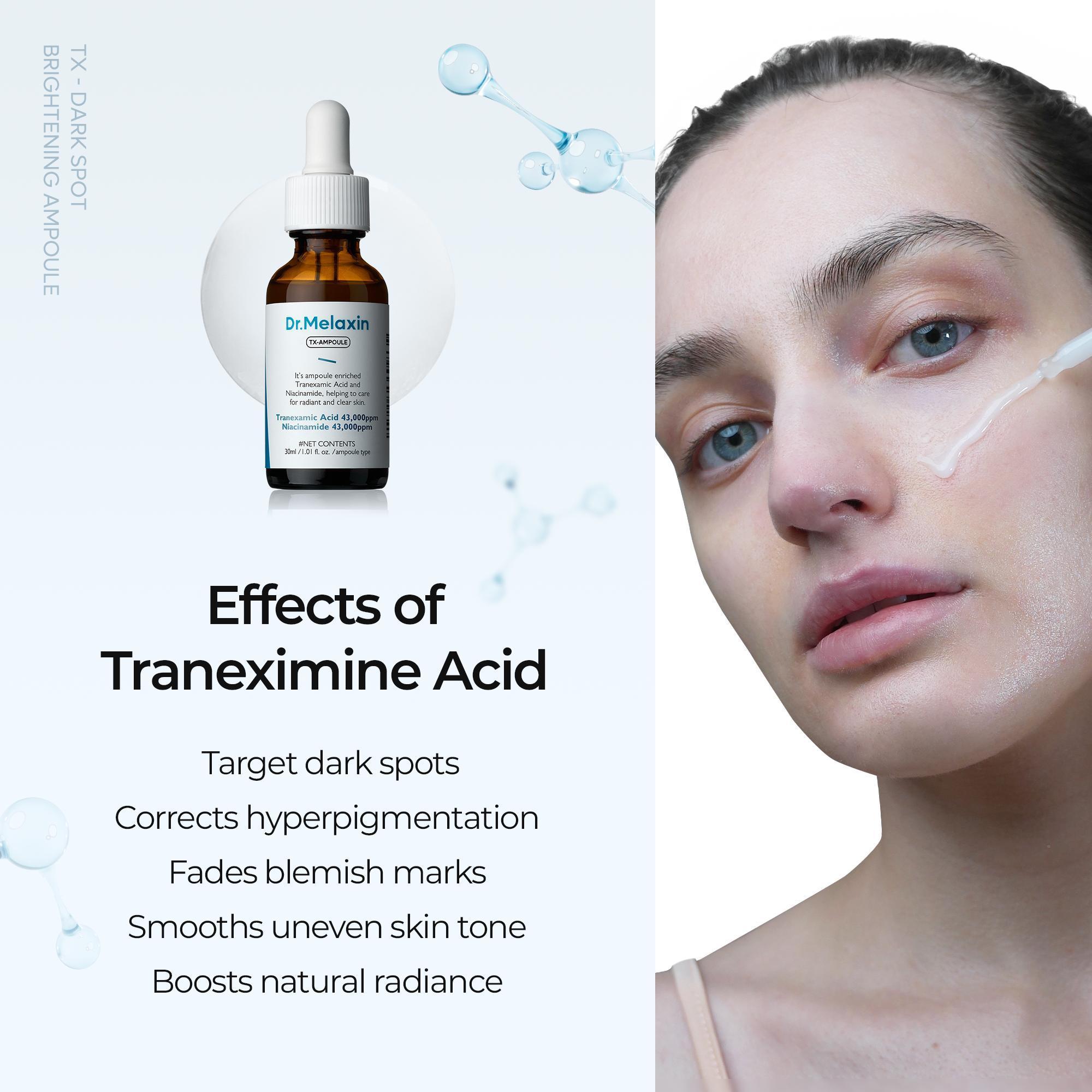 [Dr.Melaxin Official] TX Brightening Routine | TX Peel Shot Serum, TX Peeling Toner, TX Dark Spot Ampoule & TX Cream 4-Piece Set