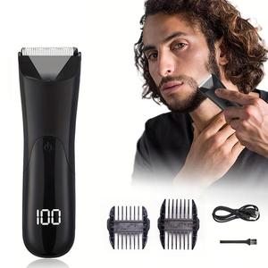 Electric Body Hair Trimmer Kit, Body Hair Trimming, Hair Removal Trimmer, Wireless Hair Trimmer, Cordless Charging Trimmer, 1 Box USB Rechargeable Hair Clipper with LED Spotlight, Men's Grooming Kit, Personal Care Appliances, Gift for Men