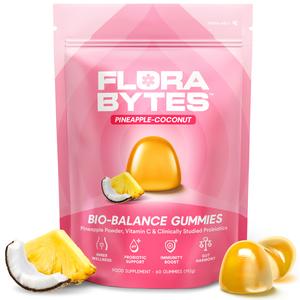Women's Probiotic Gummies | Easy, Daily Bio-Balance for Intimate Flora & Gut Health | Pineapple & Coconut Flavour | Vegan, Natural, Low Sugar with Probiotics, Bromelain & Vitamin C | Supports pH | 60 Gummies