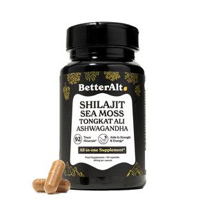 GOLD+ Shilajit Capsules | 10-in-1 Viral Fitness supplement with Ashwagandha, Sea Moss, Tongkat Ali & More | 60 Vegan Capsules