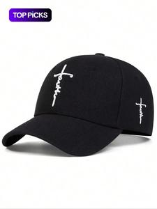 Easter Street Trend Letter Embroidered Baseball Cap, Casual Summer Outdoor Hat for Travel and Seaside Party, Daily Use Sports Adjustable Cap for Men and Women