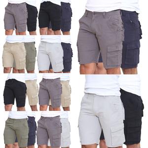 2 Pack Mens Cargo Chino Shorts Casual 100% Cotton Combat Half Pant Summer Menswear Outdoor Above Knee Sizes From 32-44