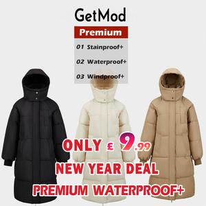 【Low to ￡9.99 for Long Jacket】【GetMod】 Premium Waterproof Winter hooded long puffer jacket for women and girls, Womenswear Coats Tops Long Sleeve #A08/MF08-4