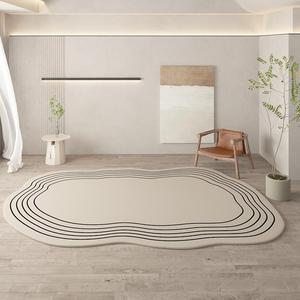 Irregular Pattern Carpet, 1 Count Simple Lines Home Decor Bedroom Large Rug, Thickened Shaggy Foldable Washable Floor Mat for Home Bedroom Living Room, Home Accessories, Modern Area Rug, Bedroom Accessories, Modern Abstract Rug, Machine Washable Rug