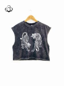 Women's Tiger Print Round Neck Tank Top, Street Fashion Casual Sleeveless Top for Daily Outdoor Wear, Ladies Clothes for Spring & Summer