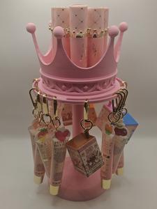 Lip Oil Crown Display - 3D Printed Elegant Organizer for Lip Care Essentials Smooth Rotation Easy Access Neat Arrangement Perfect for Personal Use and Retail