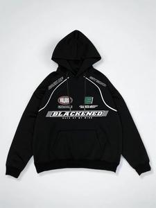 Men's Letter Print Hoodie, Fashion Casual Loose Long Sleeve Hooded Sweatshirt for Fall & Winter, Men's Clothes for Men for Daily Wear