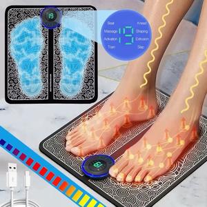 "Electric Foot Massager Pad & EMS Muscle Stimulator - USB Charging"