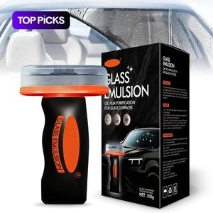 Car Oil Film Cleaner,Glass Emulsion Cleaner,Handle Oil Film Remover&Windshield Cleaner For Cars Window, Glass Emulsion, Crystal Clear View
