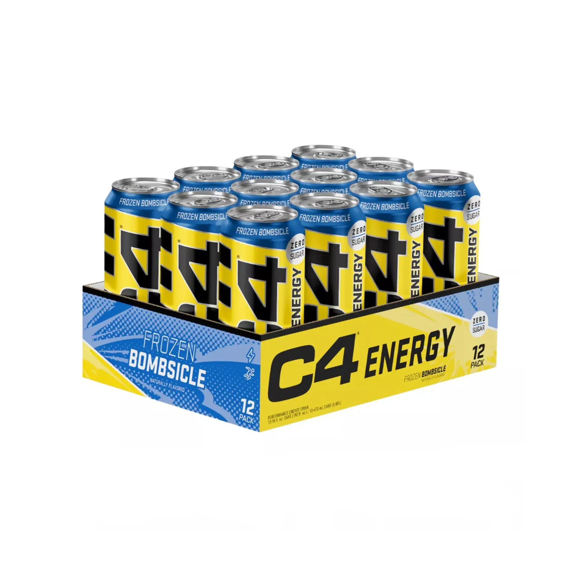 C4 Energy Frozen Bombsicle Case Of 12 Drinks - Zero Sugar