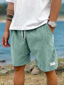 Men's Letter Print Straight Leg Shorts, Loose Casual Comfy Breathable Shorts for Summer, Men's Bottoms for Daily Wear