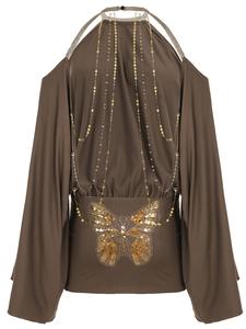 Butterfly Chain Backless Sexy Dress Batwing Sleeves Spring Summer Grunge Party Y2K Vintage Bodycon Short Sundress Women