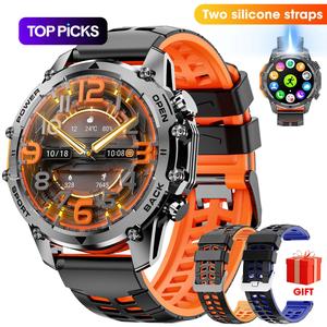 1.52'' HD Round Smartwatch for Men - Make Calls & Music Control - Multiple Sports Modes - IP68 Waterproof - Long Battery Life - Fitness Watch for Android iPhone, Wearable Devices