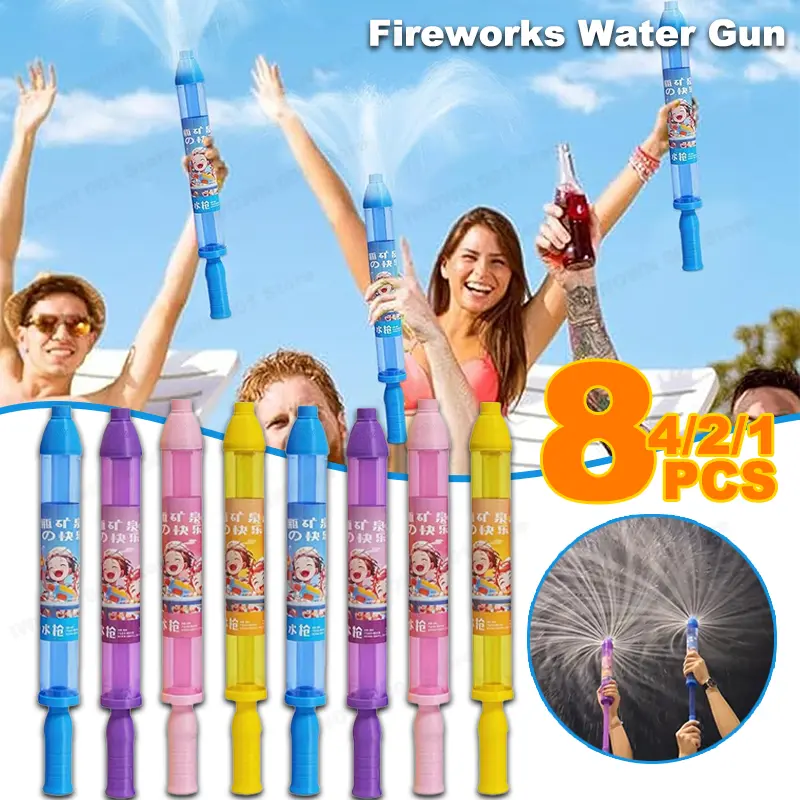 Fireworks Water Guns Couples Taking Photos Under Streetlights Commemorative Water Fireworks Atmosphere Romantic Props Leisure
