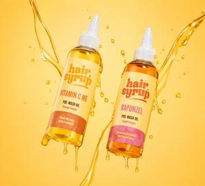 Hair Syrup The Healthy Hair Duo - Rapunzel & Vitamin C Me Pre-Wash Oil Haircare 100ML - Lengthens & Revitalises Hair to Reduce Breakage
