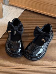 Girls' Mary Jane Shoes, Glossy Patent Leather, Soft Sole Anti-Slip, Spring Fall College Style, Cute Small Boots for Kids, Mary Jane Flats