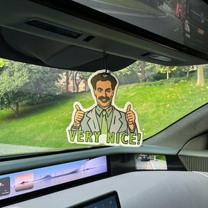Funny Good Thumbs Up Hilton Car Air Freshener, Rearview Mirror Hanging & Vent Clip, Natural Material, Long Lasting 90 Days, Alcohol Free