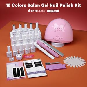 Gel Nail Polish Set with 48 W Nail Lamp Salon-Quality Manicures at Home! Ultra-Fast Drying, Long-Lasting Shine, Easy DIY Application. Perfect for Nail Art Enthusiasts Gift Nail Care
