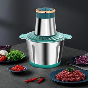Electric Meat Mincer，Upgraded Model 3-litre Stainless Steel Bowl & Double-Layer Blades，2-Speed Adjustable Chopping Grinding Multi-Functional Kitchen Food Processor，Suitable for Meat Vegetables Fruit Nuts 300W Power