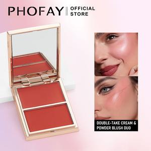 [ Classic Launch ] PHOFAY Cream & Powder Matte Blush Duo | Natural & Lightweight | Long-lasting & Smudge-proof Effortlessly Create a Visually Stunning Look